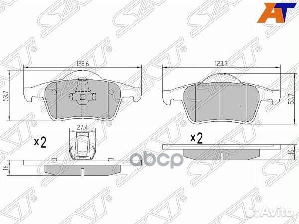 Колодки тормозные зад volvo S60/S80/V70/XC70 97