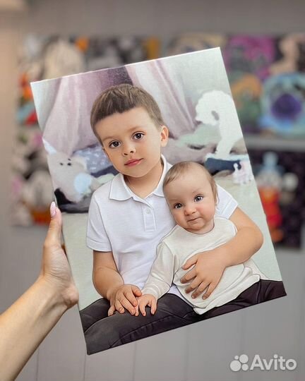 Портрет по фото на холсте, картина на холсте