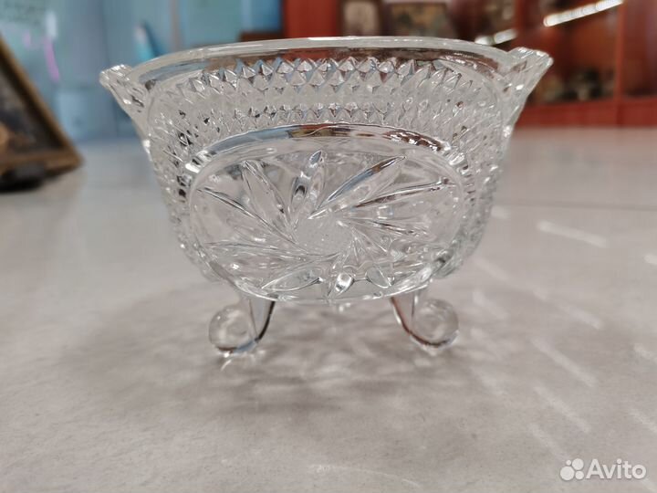 Конфетница хрусталь СССР
