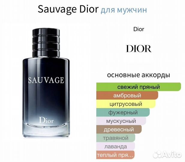 Духи на распив Sauvage Dior оригинал