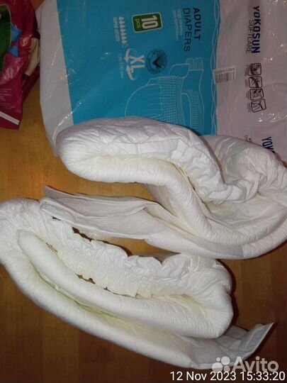 Подгузники для взрослых 5шт большой размер