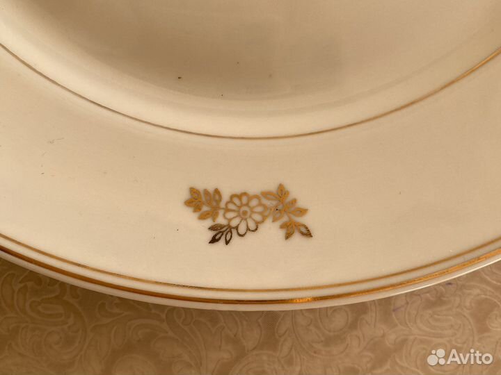 Винтаж фарфор тарелка плоская СССР пфз 1958-1967