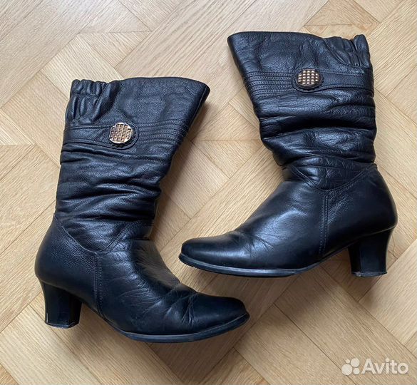 Сапоги женские кожанные на натуральном меху