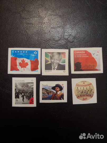 Почтовые марки, Канада, чистые