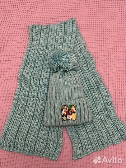 Комплект шапка и шарф для девочки