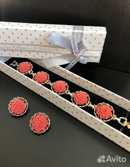 Винтажные Клипсы и Браслет Emmons США Винтаж