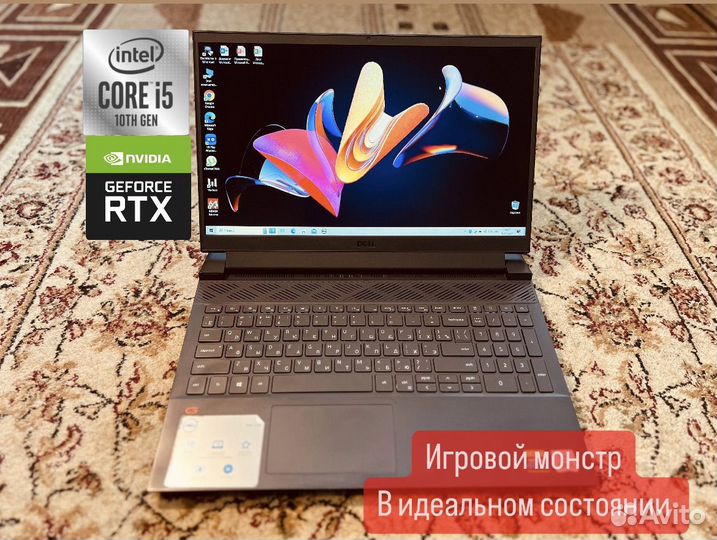 Игровой Монстр Dell i5-10500H/RTX 3050ti/ssd 512