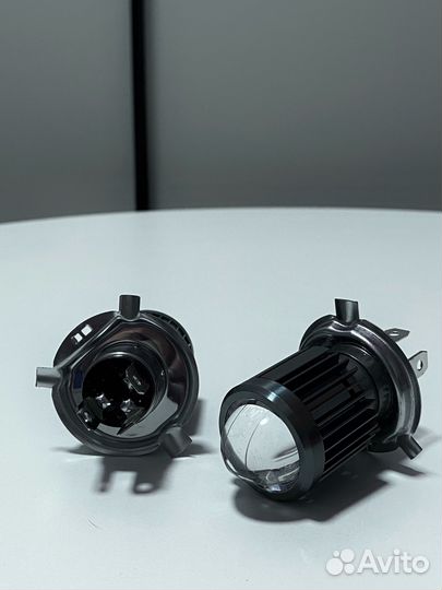 Беспроводные LED Лампы H4 с линзой