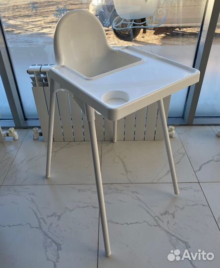 Стульчик для кормления (белый) М6247