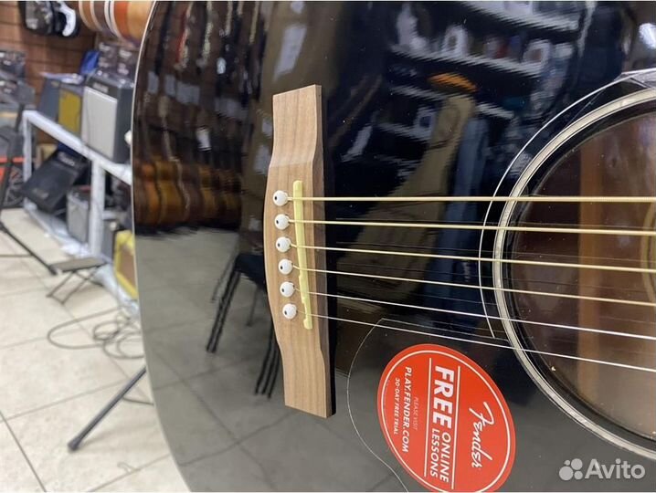 Fender CC-60SCE BLK WN электроакустическая гитара