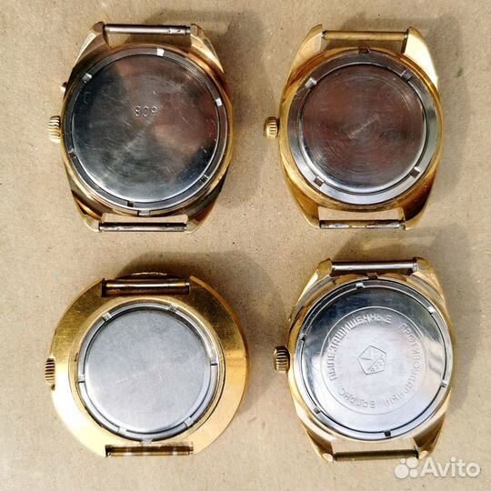 Позолоченные механические часы СССР на выбор