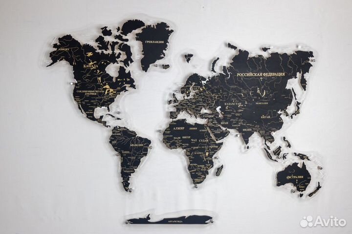 Деревянные карты мира