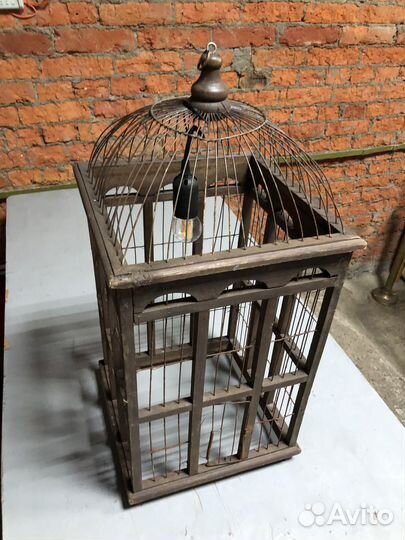 Клетка светильник лофт винтаж декорация