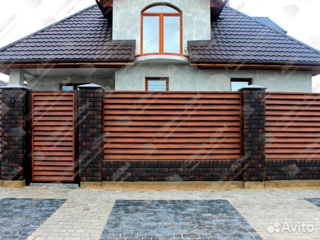 Забор жалюзи горизонтальный