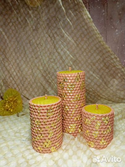 Свечи из вощины ручной работы