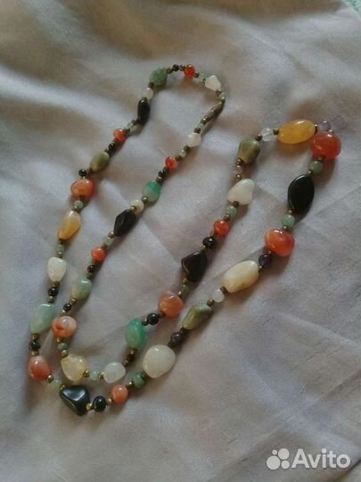 Серьги с натуральным камнем/оникс