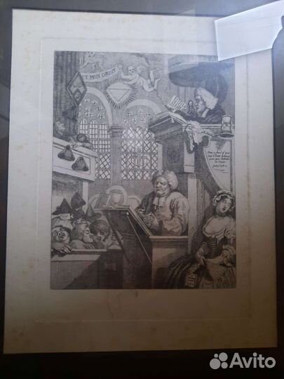 Гравюра 19 век Hogarh William