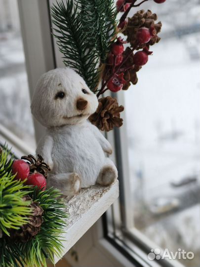 Снеговик тедди интерьерный