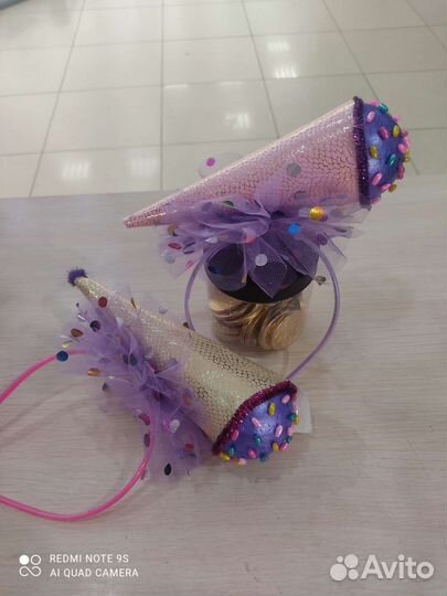 Ободок куколка.бусинка.мороженое.хлопушка