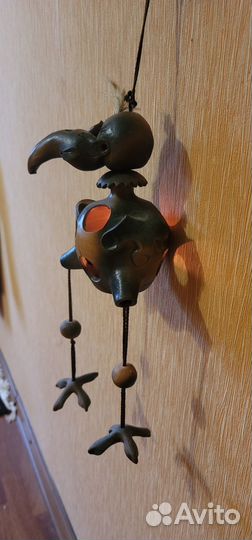 Керамический подсвечник птица