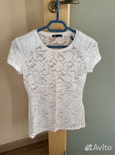 Новая кружевная футболка блузка, 42-44