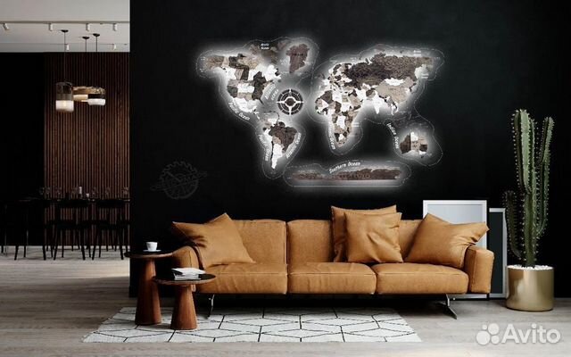 Карта мира на стену