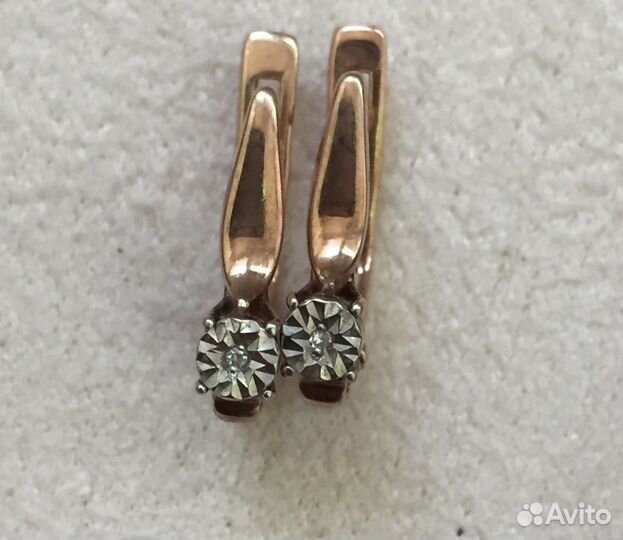 Серебряные серьги с позолотой