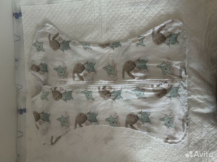 Пеленка кокон на молнии для новорожденного