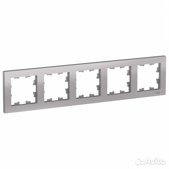 Рамка Systeme Electric AtlasDesign пятиместная алюминий (ATN000305)