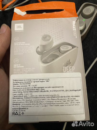 Jbl беспроводные наушники wave 100 tws