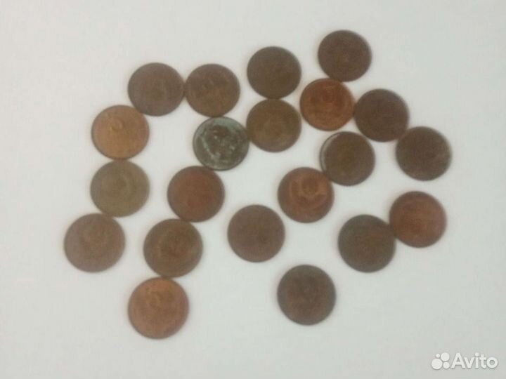 Монеты СССР 1;2; 3; 5 копеек 1961-1991 года