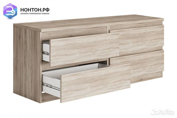 Тумба Кастор 4 ящика дуб сонома