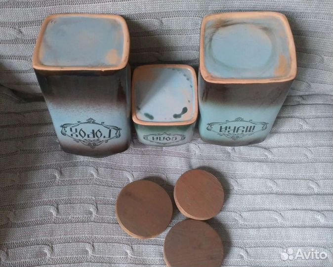 Керамическая ёмкость для сыпучих продуктов винтаж