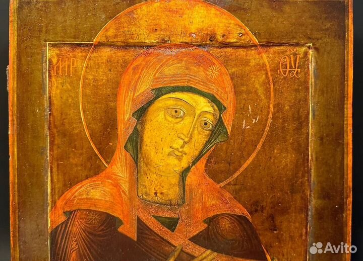 Старинная икона Божьей Матери Семиозерная 44*36