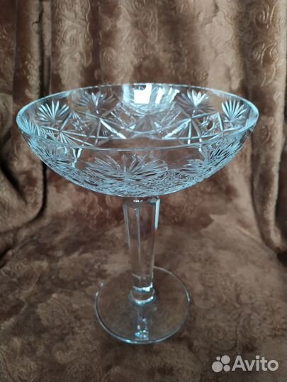 Вазы хрустальные на ножке, СССР