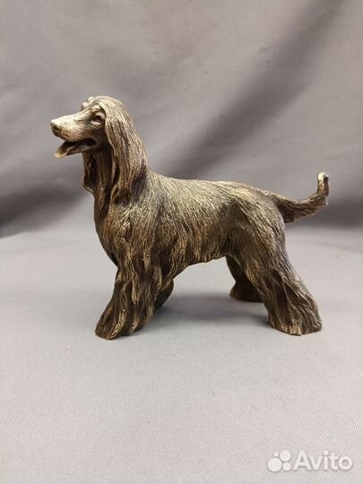 Бронзовая статуэтка Собака Афганская борзая