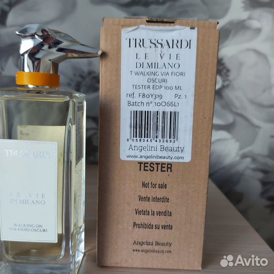 Trussardi le vie di milano 100ml Оригинал Тестер