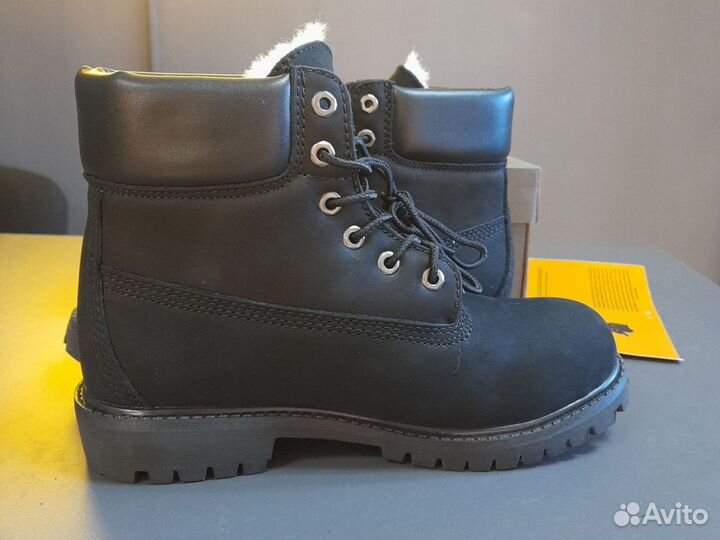 Ботинки зимние Timberland winter Black Распродажа