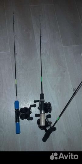 Удочка для зимней рыбалки с катушкой