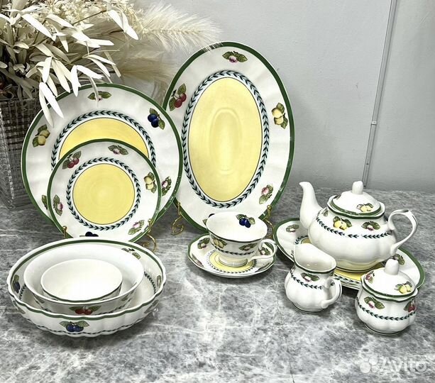 Сервиз+чайный сервиз на 12 персон