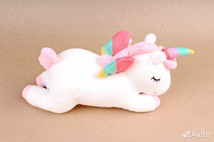 Мягкая игрушка Единорог лежачий 35 см