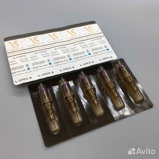 Картриджи для татуажа EZ V-Select, иглы 1RL