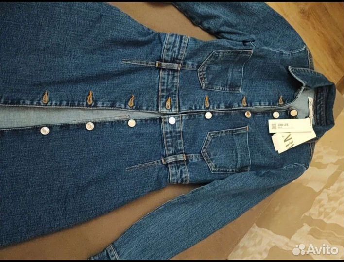 Джинсовое платье zara