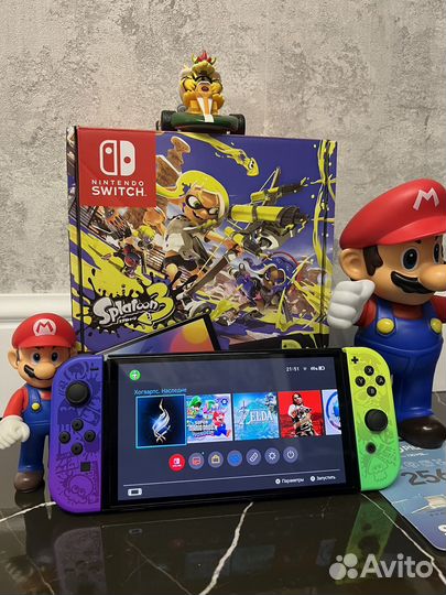 Nintendo Switch Splatoon Прошитая 256 gb Hogwarts