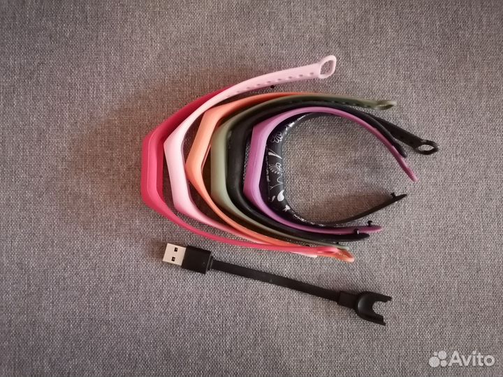 Ремешки для фитнес трекера mi band 2+зарядник