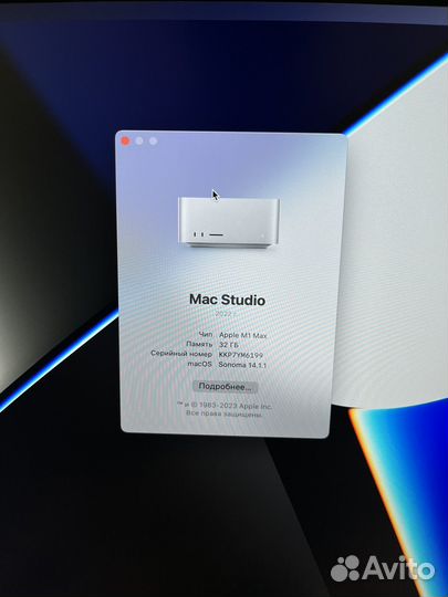 Apple Mac studio m1 max 2022 512, 32