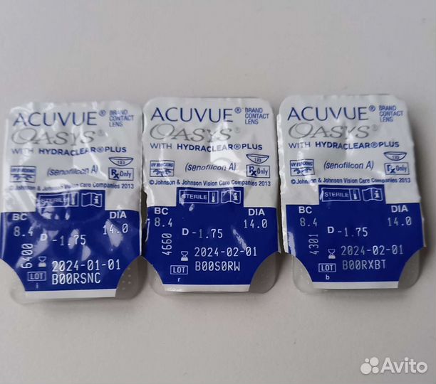 Линзы контактные -1.75