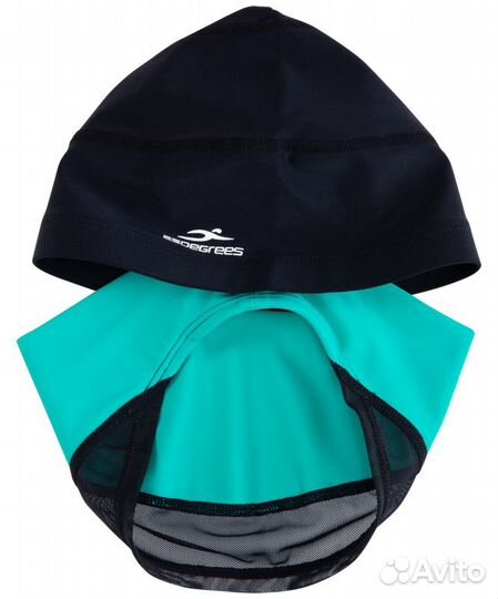 Шапочка для плавания Duplo Black/Aquamarine