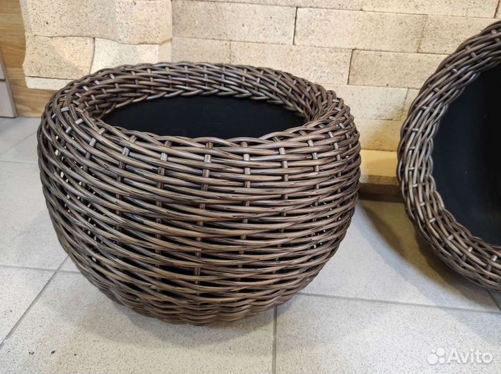 Кашпо для цветов из ротанга, 12 л
