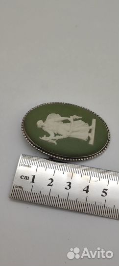 Брошь Wedgwood Jasperware, Англия, серебро 925 п